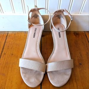 Steve Madden Strap Heel Shoes Blush Nude Sz 6 fits like 7-7.5